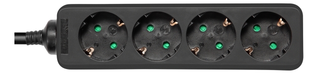 DELTACO outlet 4xCEE 7/3 1xCEE 7/7 5m black