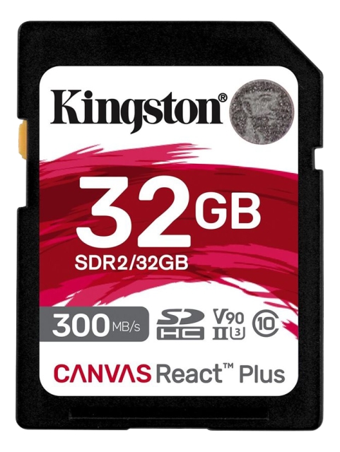 Kingston 32GB Canvas React Plus SDHC UHS-II