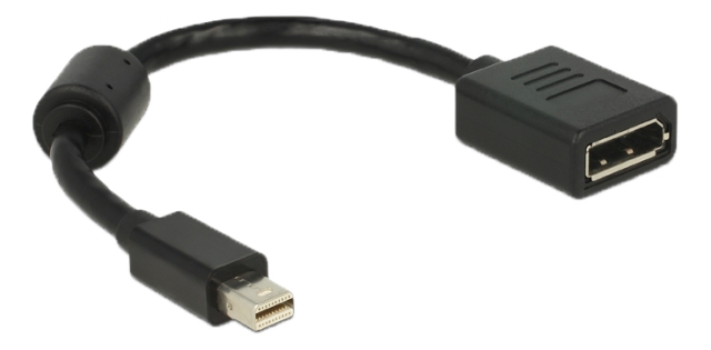 Delock Adapter mini Displayport 1.2 male > Displayport female 4K black