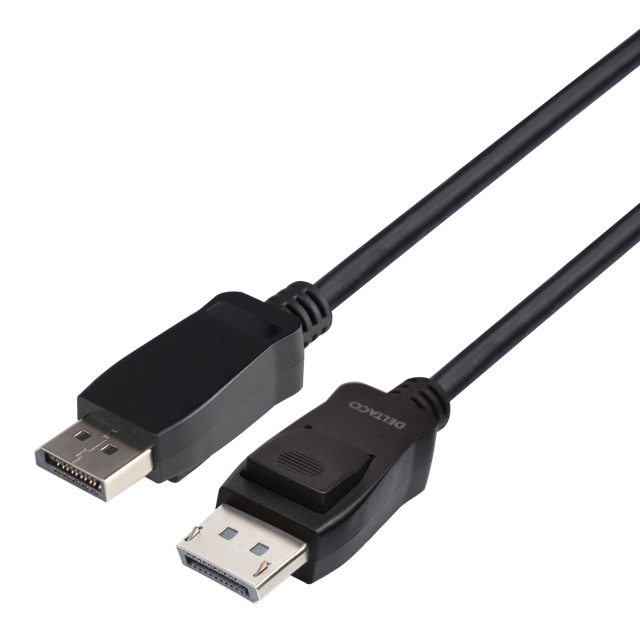 DELTACO DisplayPort cable, DP 1.4, 8K@60Hz, 3m, black