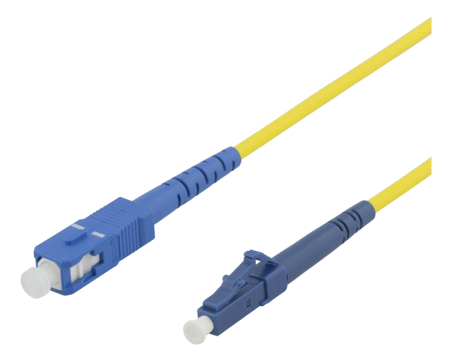 DELTACO Fiberkablage, 5m, LC - SC, 9/125, OS1/2, singlemode, LSZH (Low