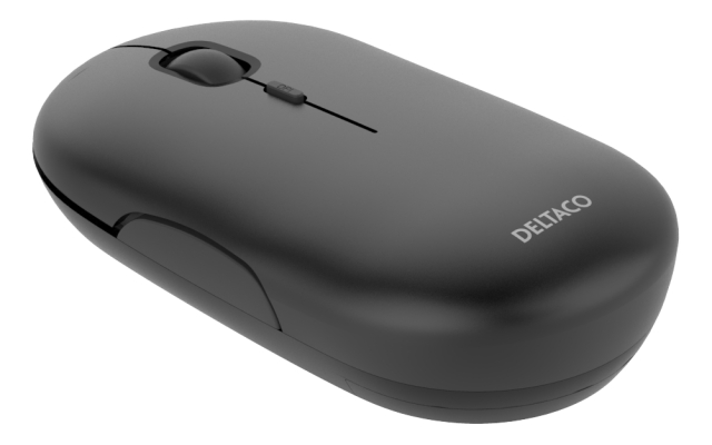 DELTACO Wireless office silent mouse, flat shape design, USB receiver