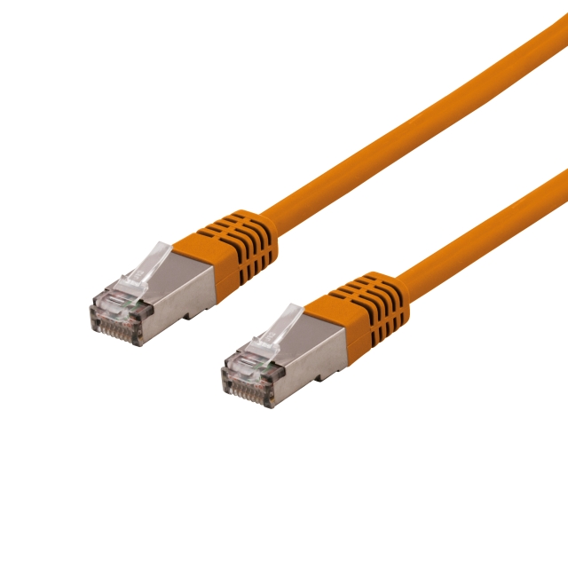 DELTACO S/FTP Cat6 patchkabel, delta cert, LSZH, 1m, orange