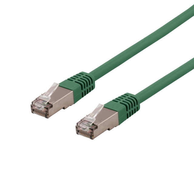 DELTACO S/FTP Cat6 patchkabel, delta cert, LSZH, 3m, grön