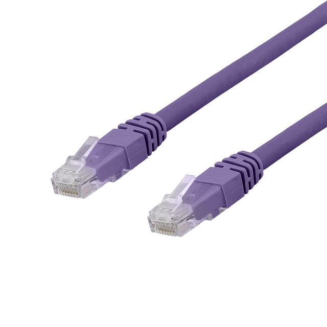 DELTACO U/UTP Cat6a patchkabel, Delta cert, LSZH, 1,5m, lila