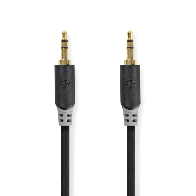 Nedis Stereo-Audiokabel | 3,5 mm Male | 3,5 mm Male | Verguld | 0.50 m | Rond | Antraciet | Doos