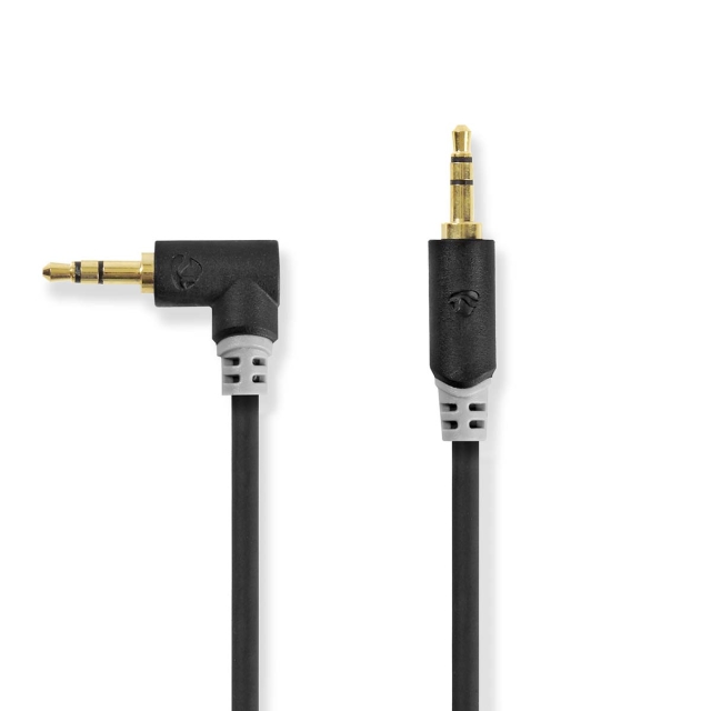 Nedis Stereo-Audiokabel | 3,5 mm Male | 3,5 mm Male | Verguld | 1.00 m | Rond | Antraciet | Doos
