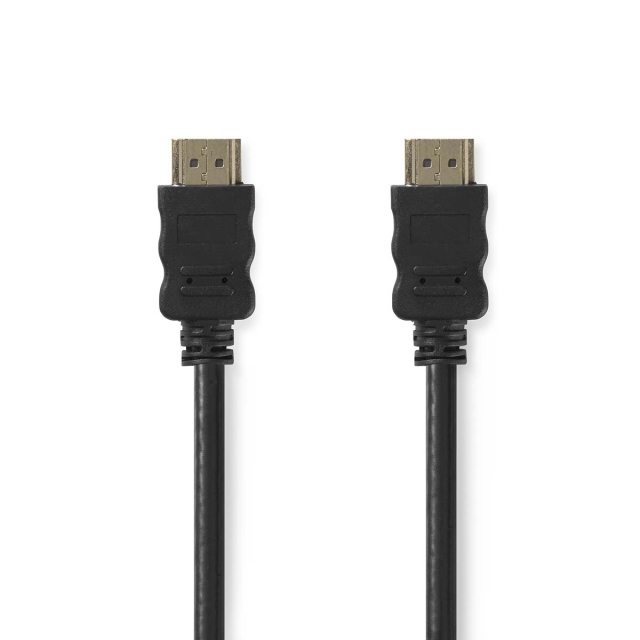 Nedis High Speed ​​HDMI™-Kabel met Ethernet | HDMI™ Connector | HDMI™ Connector | 4K@30Hz | ARC | 10.2 Gbps | 7.50 m | Rond | PVC | Zwart | Blister