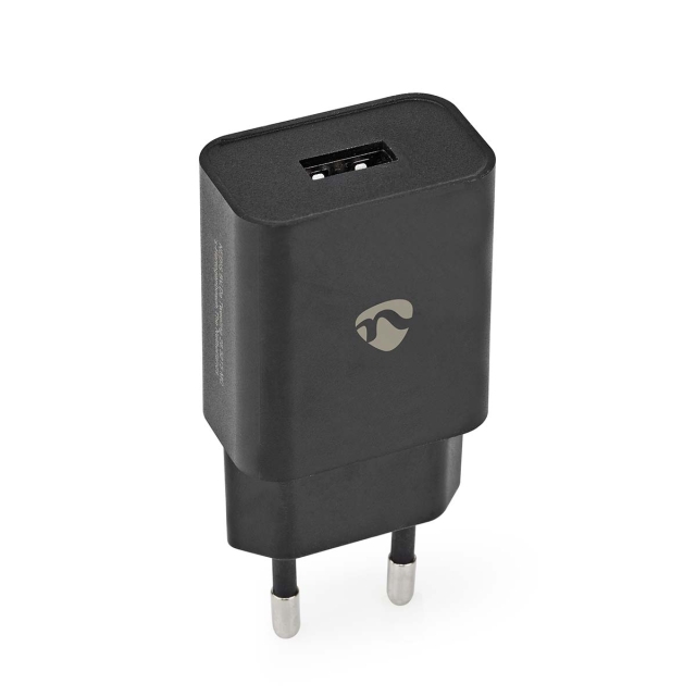 Nedis Oplader | 12 W | Snellaad functie | 1x 2.4 A | Outputs: 1 | USB-A | Geen Kabel Inbegrepen | Single Voltage Output | Zwart