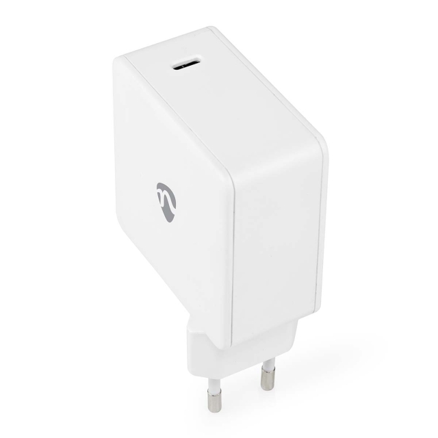 Nedis Oplader | 100 W | GaN | Snellaad functie | 3.0 / 5.0 A | Outputs: 1 | USB-C™ | Automatische Voltage Selectie | Wit