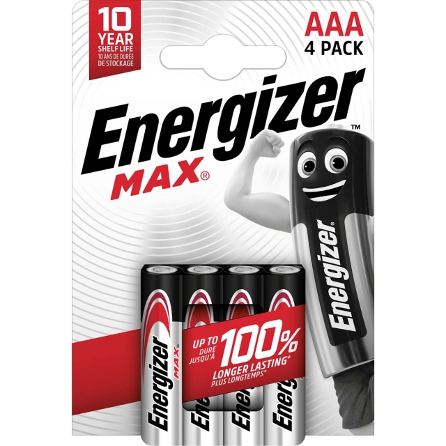 Energizer Alkaline-Batterij AAA | 1.5 V DC | 4-Blister