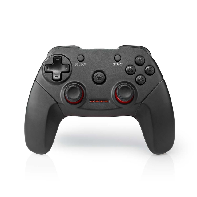 Nedis Gamepad | Draadloos | Batterij Gevoed | PC | Aantal knoppen: 11 | Kabellengte: 1.00 m | Zwart