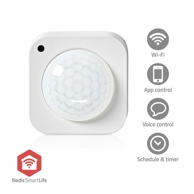 Nedis SmartLife Bewegingssensor | Lichtsensor | Zigbee 3.0 | Batterij Gevoed / USB Gevoed | Detectiehoek: 100 ° | Detectiebereik: 7 m | Max. batterijduur: 24 Maanden | Wit
