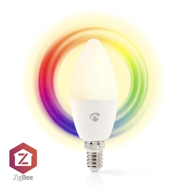 Nedis SmartLife Multicolour Lamp | E14 | 470 lm | 4.90 W | RGB / Warm tot Koel Wit | 2200 - 6500 K | Android™ / IOS | Kaars | 1 Stuks