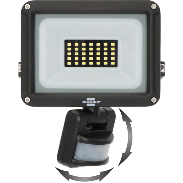 brennenstuhl LED Spotlight JARO 3060 P (LED Floodlight voor wandmontage voor buiten IP65, 20W, 2300lm, 6500K, met bewegingsmelder)