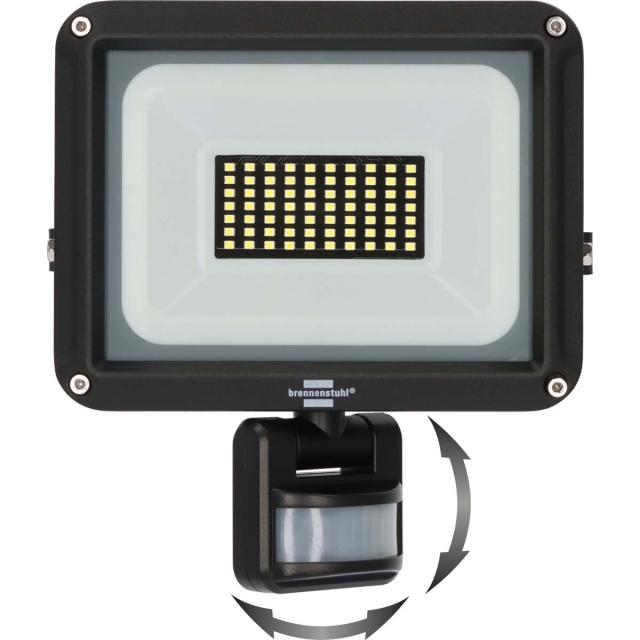 brennenstuhl LED Spotlight JARO 4060 P (LED Floodlight voor wandmontage voor buiten IP65, 30W, 3450lm, 6500K, met bewegingsmelder)