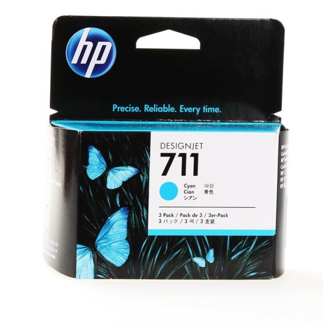 Ink CZ134A 711 Cyan 3-pack