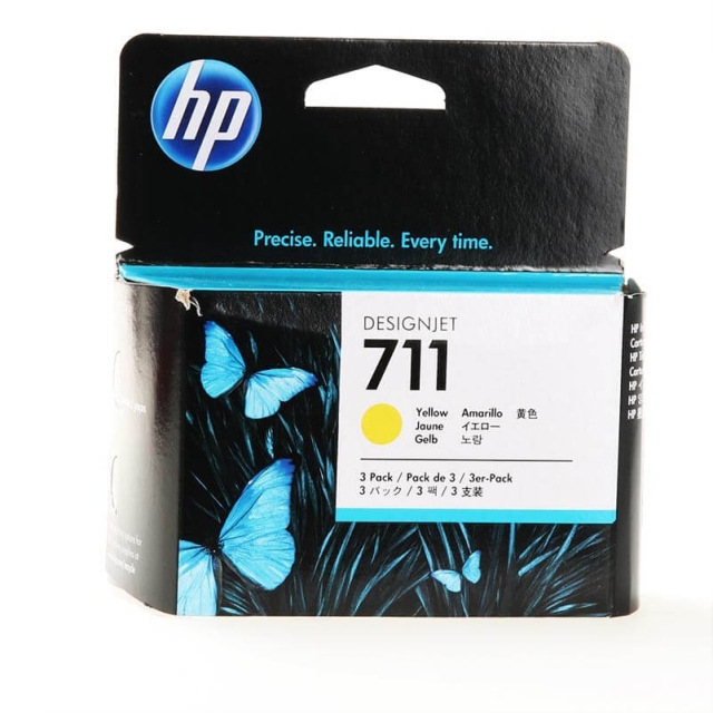 Ink CZ136A 711 Yellow 3-pack