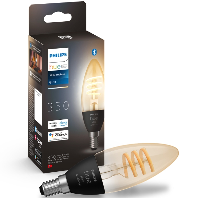 Philips Hue White Ambiance Filament E14 Kron 350 lm 1-pack