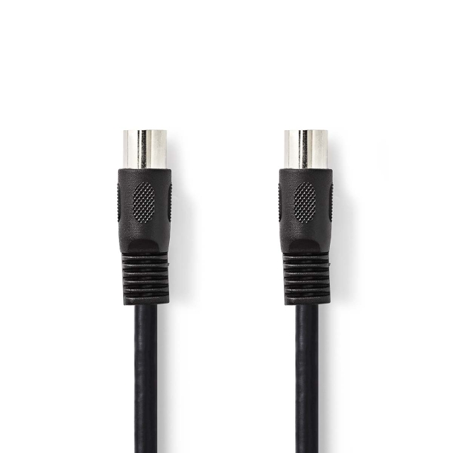 Nedis DIN-Audiokabel | DIN 5-Pins Male | DIN 5-Pins Male | Vernikkeld | 3.00 m | Rond | PVC | Zwart | Label