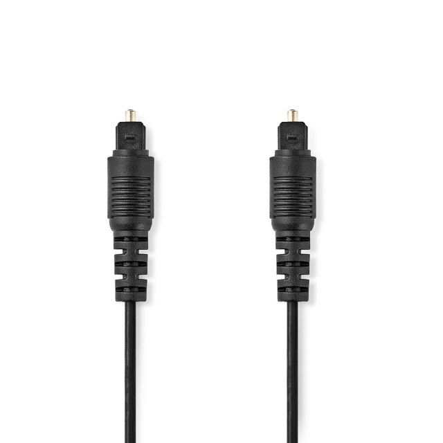 Nedis Optische Audiokabel | TosLink Male | TosLink Male | 3.00 m | Rond | PVC | Zwart | Label