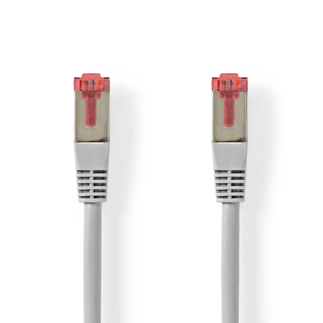 Nedis CAT6 Netwerkkabel | RJ45 Male | RJ45 Male | SF/UTP | 10.0 m | Rond | PVC | Grijs | Label
