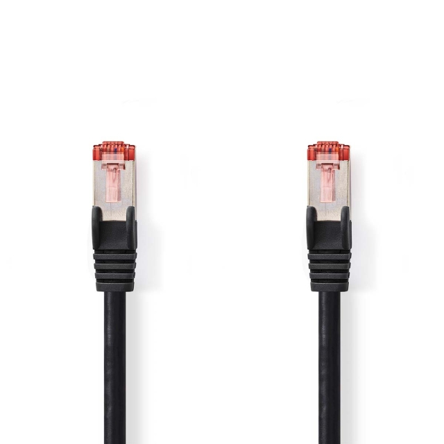 Nedis CAT6 Netwerkkabel | RJ45 Male | RJ45 Male | S/FTP | 20.0 m | Rond | LSZH | Zwart | Label