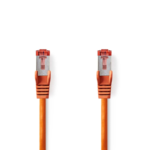 Nedis CAT6 Netwerkkabel | RJ45 Male | RJ45 Male | S/FTP | 2.00 m | Rond | LSZH | Oranje | Label