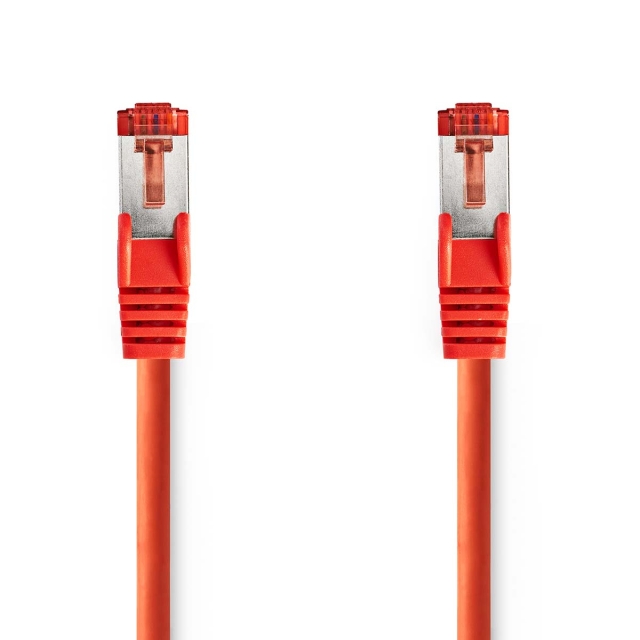 Nedis CAT6 Netwerkkabel | RJ45 Male | RJ45 Male | S/FTP | 0.15 m | Rond | LSZH | Rood | Label