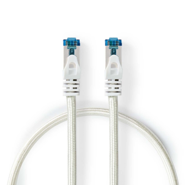 Nedis CAT6a netwerkkabel | S/FTP | RJ45 Male | RJ45 Male | 0.50 m | Snagless | Rond | Gevlochten / PVC | Zilver | Cover Window Box