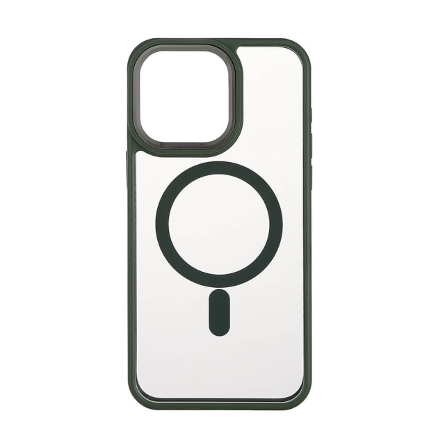 ONSALA Mobilskal Bumper MagSeries Green & Clear - iPhone 15 Pro Max