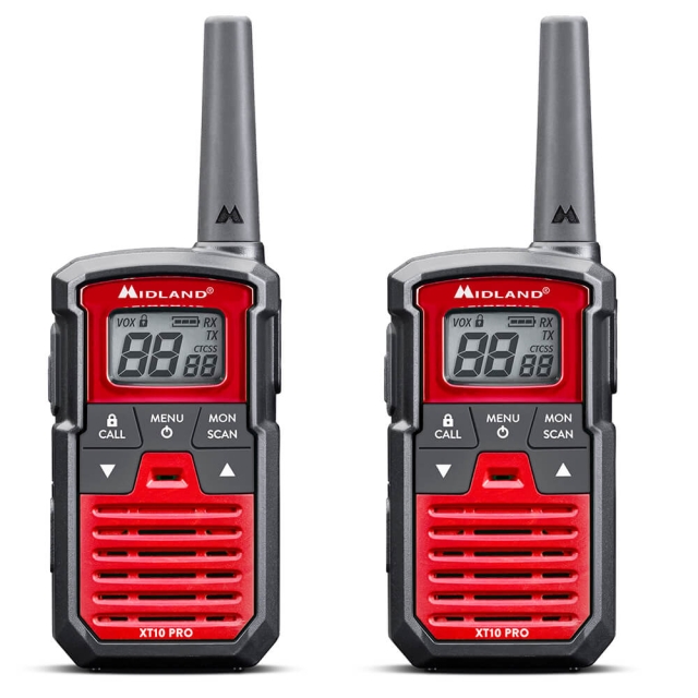 MIDLAND Walkie Talkie XT10 Pro Svart/Röd