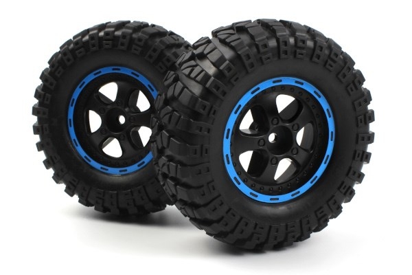 BLACKZON Smyter Desert Wheels/Tires Assembled (Black/Blue/2