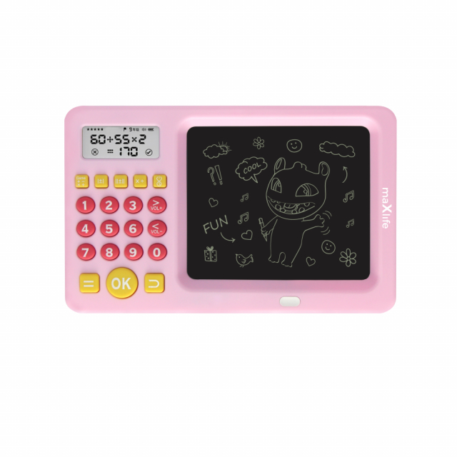Maxlife MXWB-01 - Tekenbord met rekenmachine, roze
