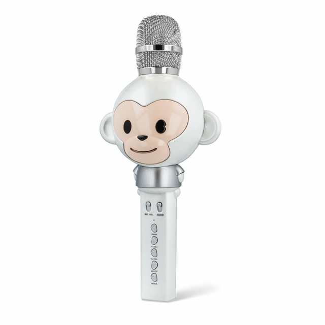Maxlife Animal MX-100 - Bluetooth karaokemicrofoon met ingebouwde luidspreker, wit