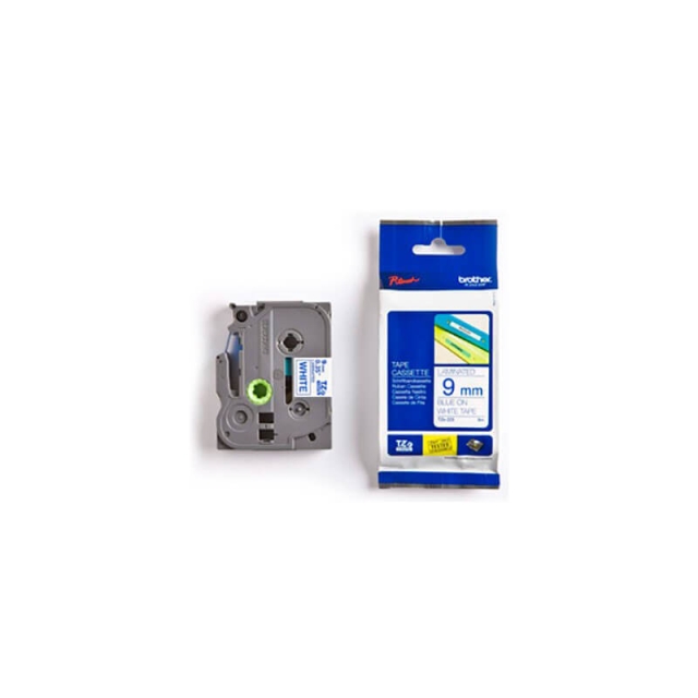 Brother Tape TZE-223 9mm Blå på Vit