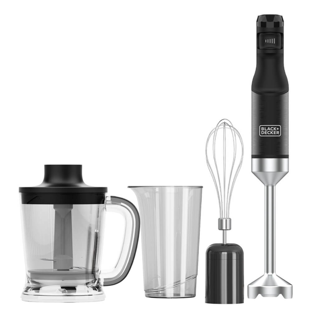 BLACK+DECKER Stavmixer 1500W Svart med Tillbehör