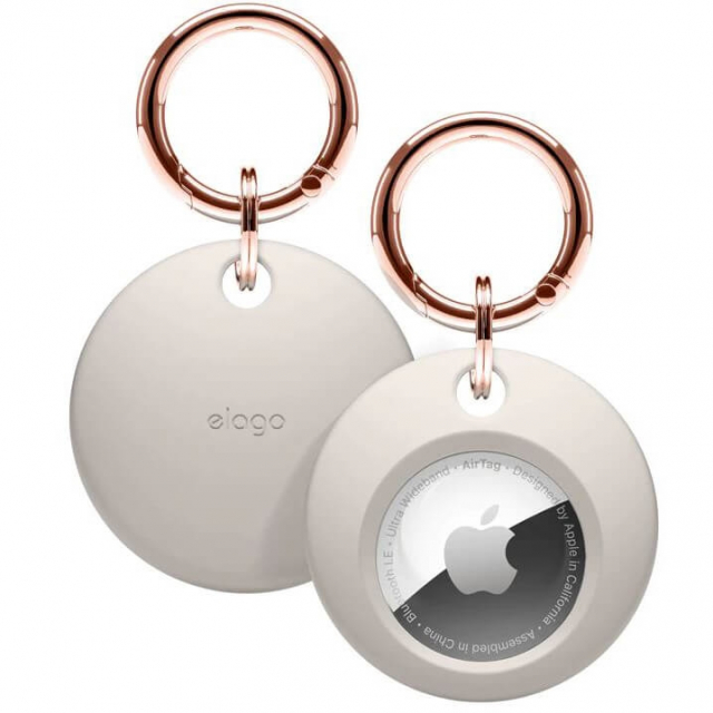elago Fodral med Nyckelring för AirTag Ljusgrå