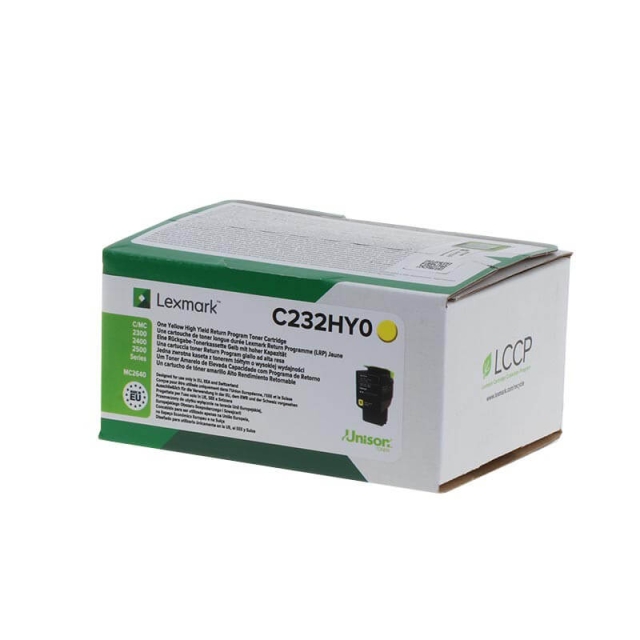 Lexmark Toner C232HY0 Gul High Yield