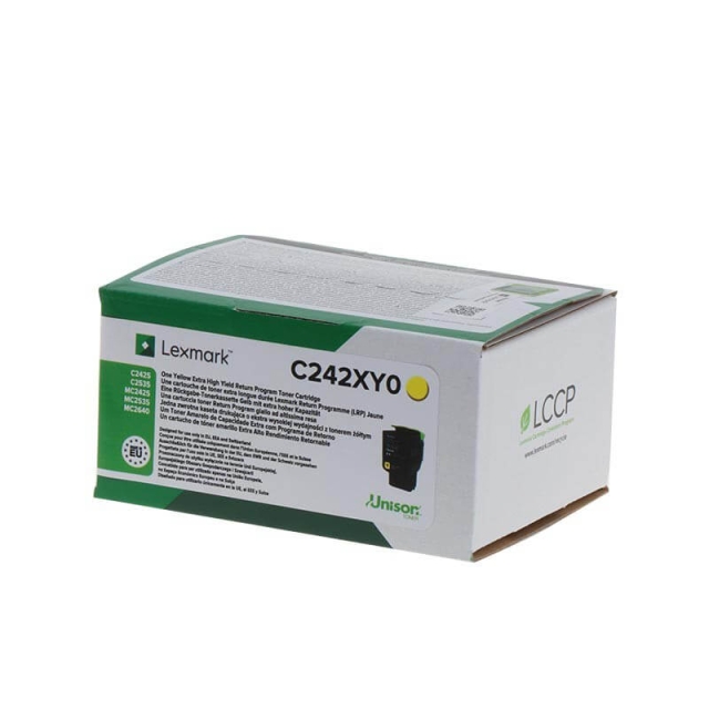 Lexmark Toner C242XY0 Gul Extra High Yield