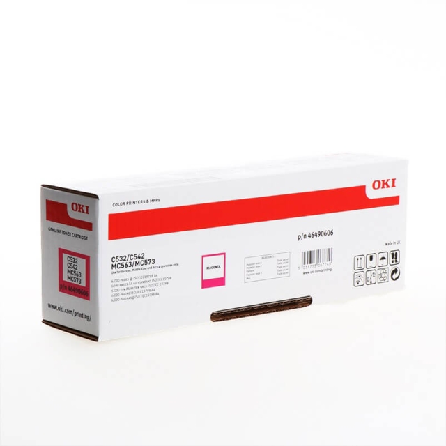 OKI Toner 46490606 Magenta Hög Kapacitet