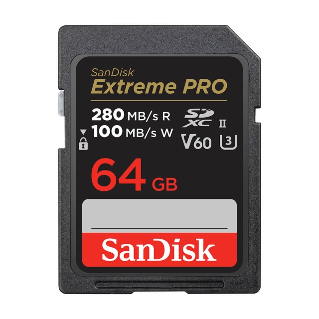 SanDisk Extreme Pro 64GB 280MB/s V60 C10 UHS-II