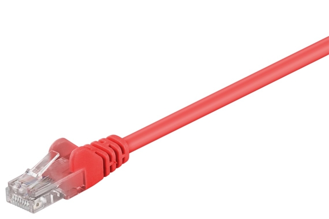 Goobay CAT 5e netwerkkabel, U/UTP, rood, 20 m met koper beklede aluminium geleider (CCA)