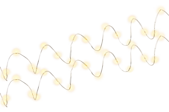 Goobay 2 x 20-delige LED-lampjesketting met zilverdraad, incl. timer sfeervolle lichtdecoratie voor binnenhuis