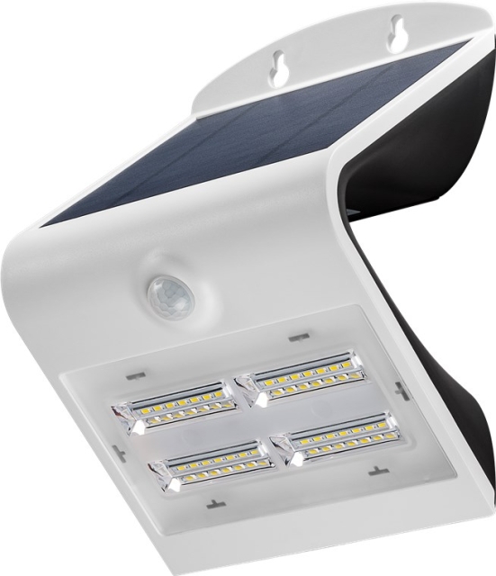 Goobay Led-muurlamp op zonne-energie met bewegingsmelder, 3,2 W lichtsysteem voor huis-entrees, carports & trappen
