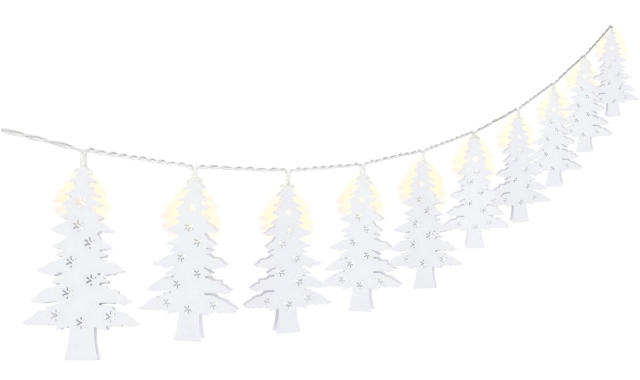 Goobay 10 LED lichtketting "Kerstboom" met timerfunctie, warm-wit (3000 K), werkt op batterijen