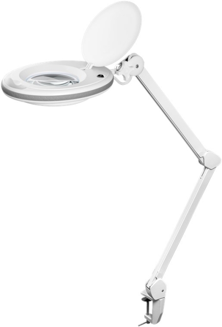 Goobay Led-loeplamp met klem, 8 W, wit 650 lm, 127 mm kristalglas lens, 1,75x vergroting, 3 dioptrieën