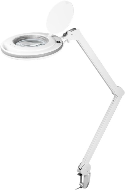 Goobay Led-loeplamp met klem, 9 W, wit 80-730 lm, dimbaar, 127 mm kristalglas lens, 1.75x vergroting, 3 dioptrieën