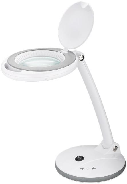 Goobay LED-loeplamp staand, 6 W, wit 80-450 lm, dimbaar, 100 mm glazen lens, 1,75x vergroting, 3 dioptrieën