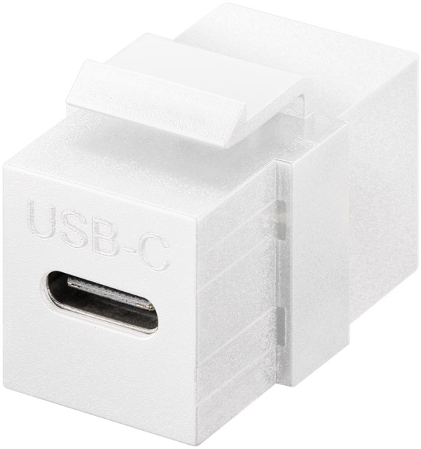 Goobay Keystone-module USB-C™-connector, USB 3.2 Gen 2 (10 Gbit/s), wit USB-C™-bus > USB-C™-bus